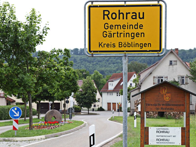 Ortseinfahrt Rohrau