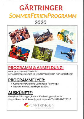 Sommerferienprogramm 2020